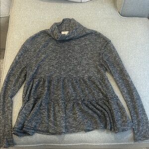 Heather Gray Women's Turtleneck Sweater